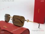 AAA Replica Premiere Cartier Rimless Sunglasses CT0271S Brown